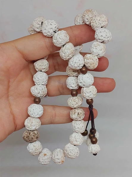 Anadolu Toprağı Serisi 33'Lük Krem Renk Seramik Boncuk Tesbih 10-12mm (54172) - Resim 2