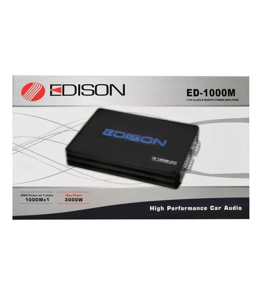 Edison ED-1000.1D 3000 Watt 1000W Rms Mono Mosfet Oto Anfi