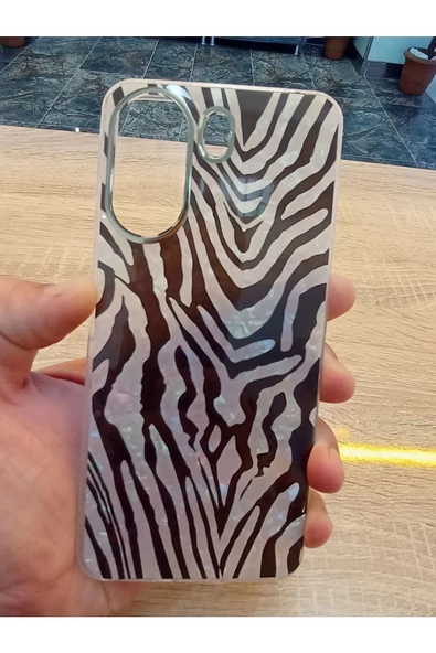 Xiaomi Redmi 13C 4G Leopar Desen Hologramlı Kılıf Darbe Korumalı Kapak