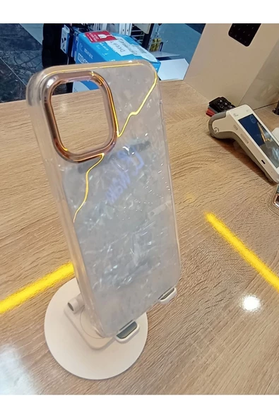 İPhone 15 Plus Uyumlu Mermer Desen Darbe Korumalı Premium Kapak - 2