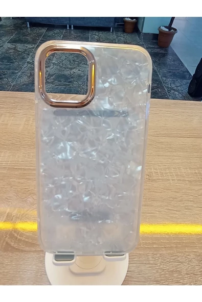 İPhone 15 Plus Uyumlu Mermer Desen Darbe Korumalı Premium Kapak - 4