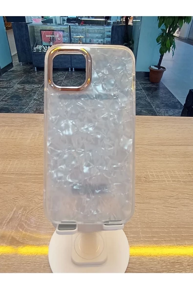 İPhone 15 Plus Uyumlu Mermer Desen Darbe Korumalı Premium Kapak - 5