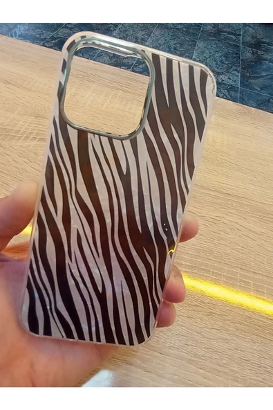 İPhone 13 Pro Leopar Desen Hologramlı Kılıf Darbe Korumalı Kapak - 5