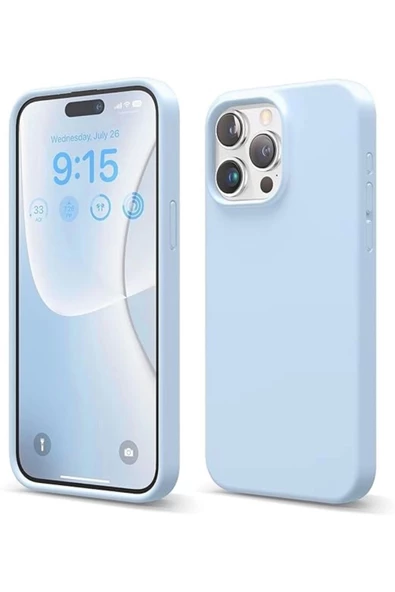 İPhone 15 Pro Max Uyumlu İçi Kadife Lansman Silikon Kılıf Şok Emici Koruma Sağlayan Kılıf - 1