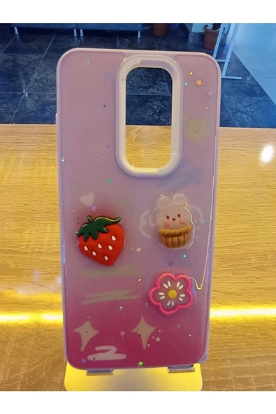 Xiaomi Redmi Note 8 Pro Uyumlu Kabartma Figürlü Darbe Korumalı Kapak Renkli Kılıf