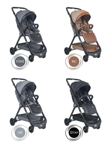 Convers Neva Yeni Nesil Cabin Çiftyön Bebek Arabası Siyah - 5
