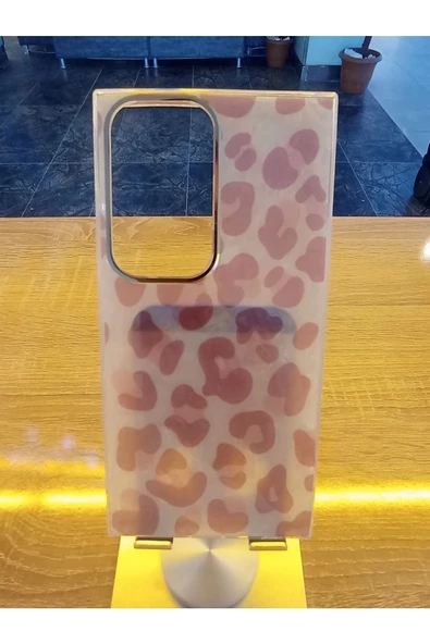Samsung Galaxy S24 Ultra Leopar Desen Hologramlı Kılıf Darbe Korumalı Kapak