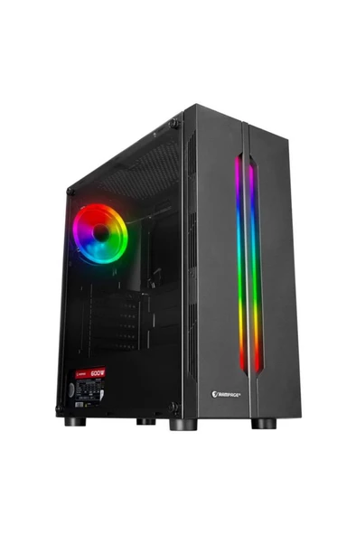 Spectra Tempered Glass 600w 80plus Rainbow Fan Ve Ledli 1*usb 3.0 2* Usb 2.0 Gaming Kasa