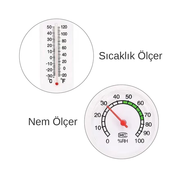 Powermaster PM-24665 Analog Sıcaklık Nem Ölçer Termometre - 2