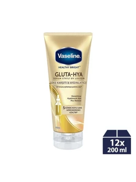 Vaseline Gluta-Hya Leke Karşıtı & Aydınlatıcı 200ml x 12 Adet