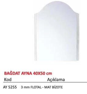 ALZ TEK AYNA 40 x 50 cm BAĞDAT ( AY5255 )