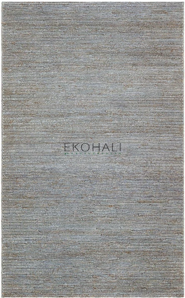 Fine Koleksiyonu Jüt ile üretilen el dokuma sisal kilim Slate Natural - 1