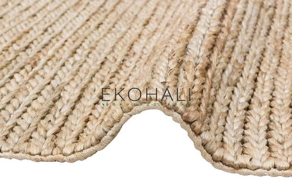 Choti Koleksiyonu Jüt ile üretilen el dokuma sisal kilim Duman Rengi - 2
