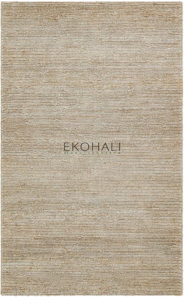 Fine Koleksiyonu Jüt ile üretilen el dokuma sisal kilim Dark Natural