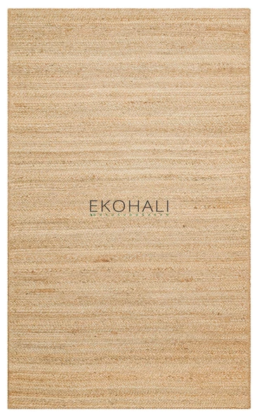 Echo Koleksiyonu Jüt ile üretilen el dokuma sisal kilim Natural ECH12