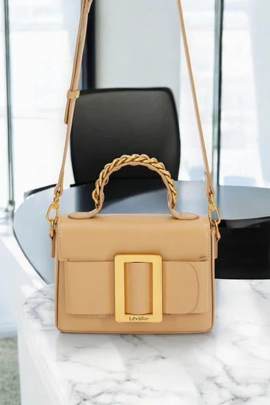 Levidor Özel Renk El Ve Kol Çantası Olarak Tasarlanmış Suni Deri Bayan Omuz Çantası LEVDR.7363930245KHV ürün görseli