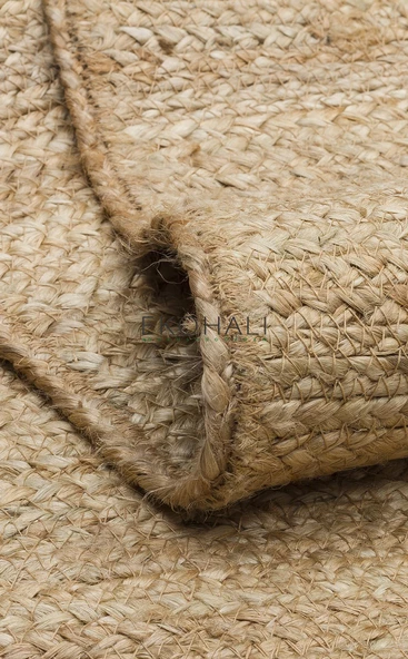 Echo Koleksiyonu Jüt ile üretilen el dokuma sisal kilim Natural ECH12 - 5