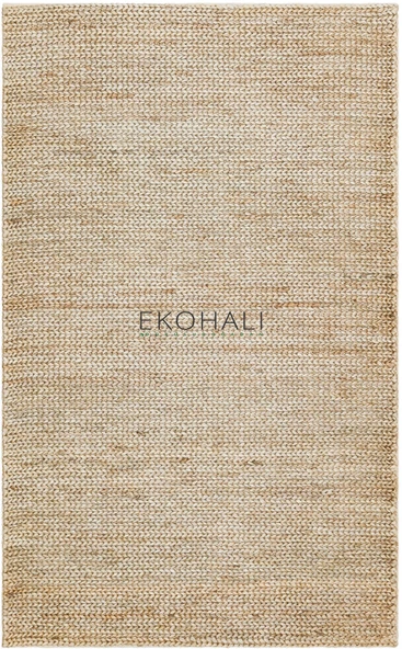 Choti Koleksiyonu Jüt ile üretilen el dokuma sisal kilim Duman Rengi - 1