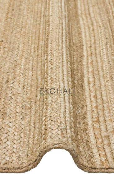 Echo Koleksiyonu Jüt ile üretilen el dokuma sisal kilim Natural ECH12 - 3
