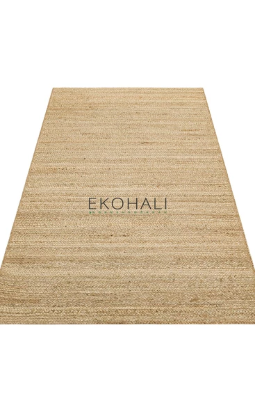 Echo Koleksiyonu Jüt ile üretilen el dokuma sisal kilim Natural ECH12 - 4