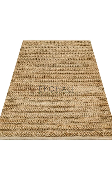 Choti Koleksiyonu Jüt ile üretilen el dokuma sisal kilim Natural - 5