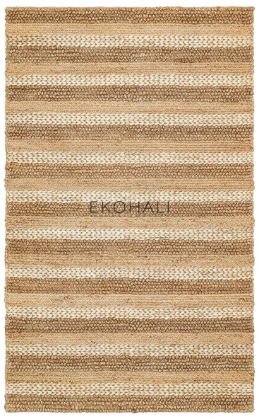 Netra Koleksiyonu Jüt ile üretilen el dokuma sisal kilim S-1410 Natural XW