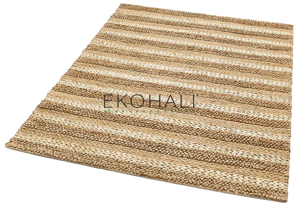 Netra Koleksiyonu Jüt ile üretilen el dokuma sisal kilim S-1410 Natural XW - 3