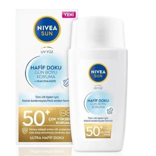 Nıvea Sun Hafif Doku Güneş Kremi Yüz İçin Spf 50 Faktör 50 Ml