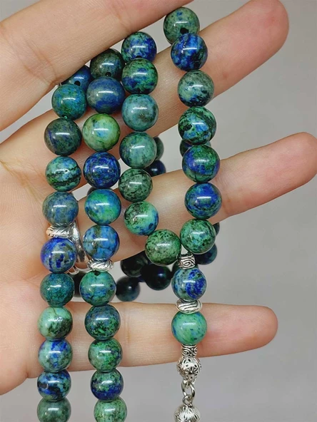 Azurit Taşı 99luk Tesbih 8mm (3210) - Resim 2