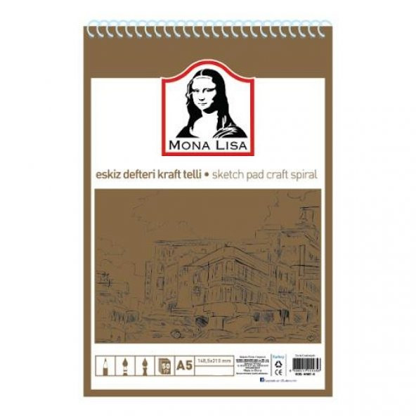 Südor Eskiz Defteri Kraft Mix A5 Telli 100 GR 50 YP MN23-5