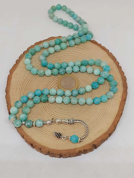 Amazonit Taşı Royal 99luk Tesbih 8mm (36600) - Resim 6