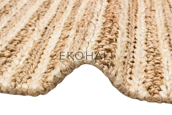 Netra Koleksiyonu Jüt ile üretilen el dokuma sisal kilim 1152 Natural XW - 2