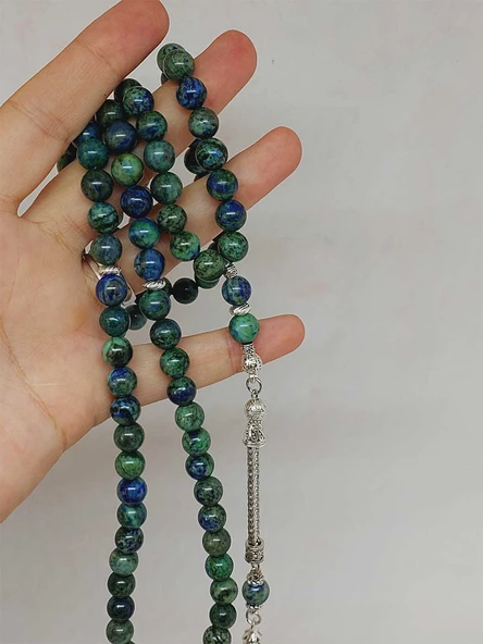 Azurit Taşı 99luk Tesbih 8mm (3210) - Resim 5