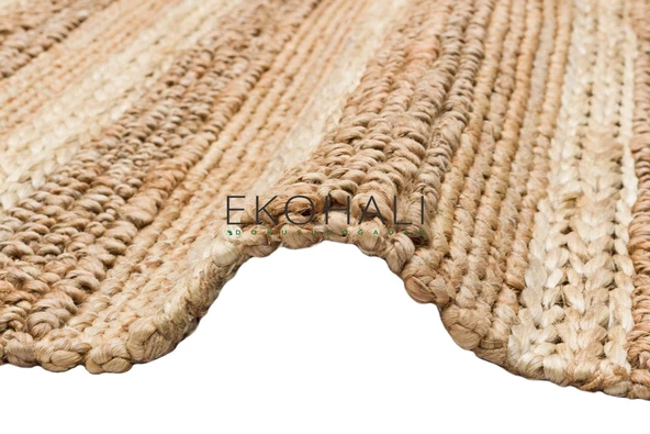 Netra Koleksiyonu Jüt ile üretilen el dokuma sisal kilim S-1410 Natural XW - 2