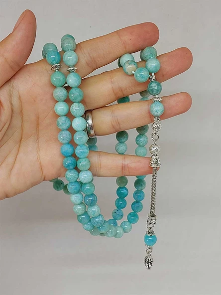 Amazonit Taşı Royal 99luk Tesbih 8mm (36600) - Resim 5