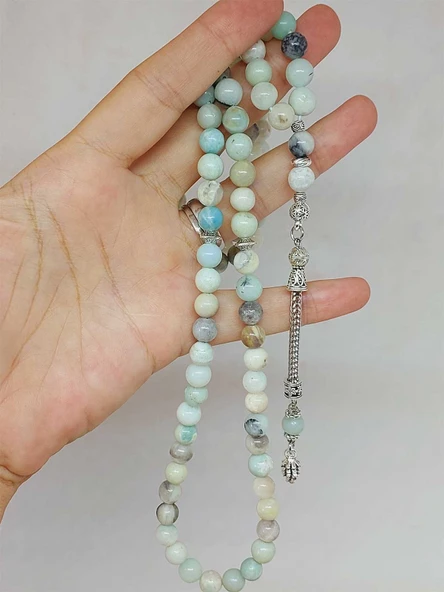 Amazonit Taşı 99luk Tesbih 8mm (4437) - Resim 2