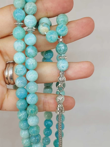 Amazonit Taşı Royal 99luk Tesbih 8mm (36600) - Resim 2