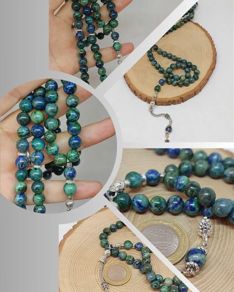 Azurit Taşı 99luk Tesbih 8mm (3210) ürün görseli