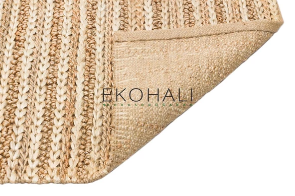 Netra Koleksiyonu Jüt ile üretilen el dokuma sisal kilim 1152 Natural XW - 4