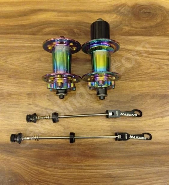 Hassns Pro 7 Rainbow Bisiklet Göbek Seti Ön Arka Kaset Göbek Seti 32 Delik 6 Vida Qr Mandal - 5