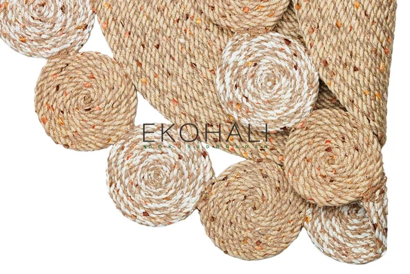 Patna Koleksiyonu Jüt Örgü Halı PTN 03 Natural White - 5