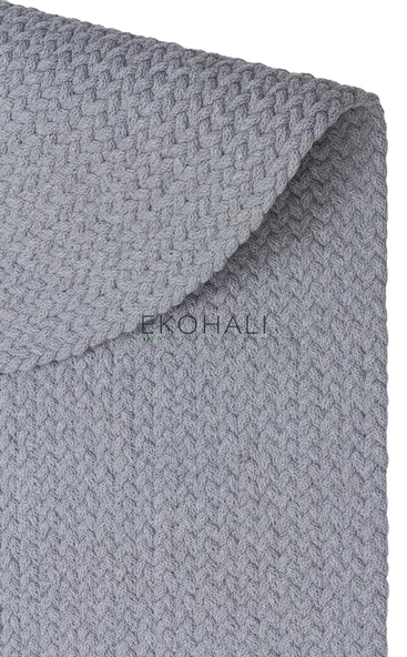 Patna Koleksiyonu Jüt Örgü Halı PTN 18 Grey - 2