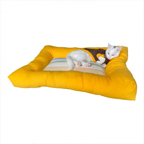 La Bomba Sarı XLarge Kedi Minderi Kedi Yatağı