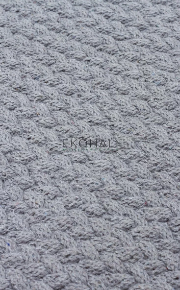 Patna Koleksiyonu Jüt Örgü Halı PTN 18 Grey - 4