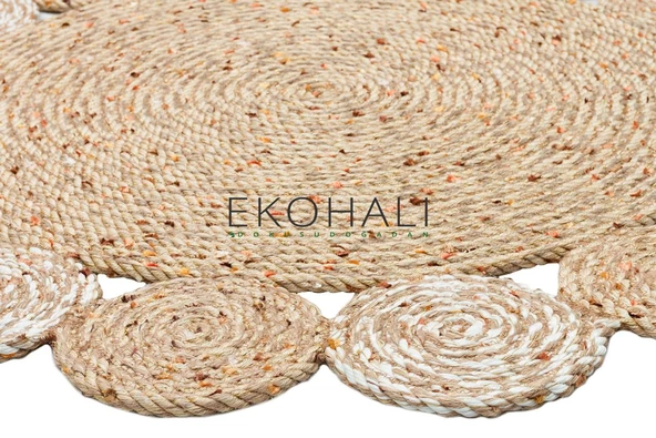 Patna Koleksiyonu Jüt Örgü Halı PTN 03 Natural White - 3