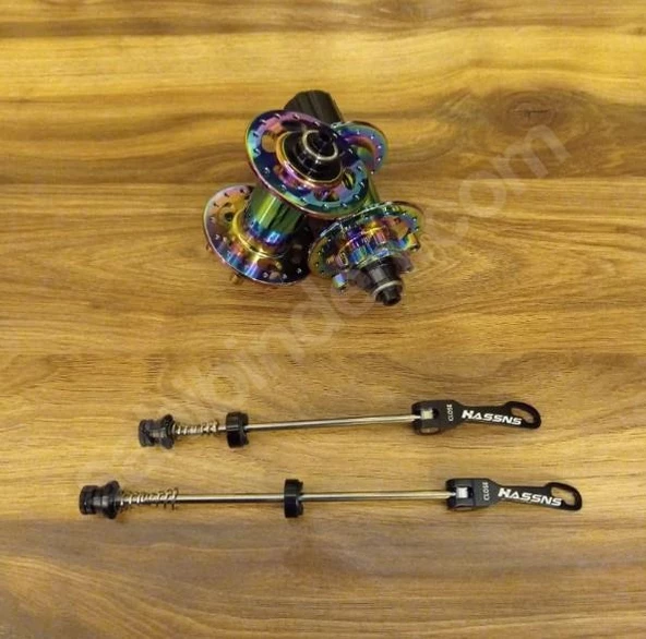 Hassns Pro 7 Rainbow Bisiklet Göbek Seti Ön Arka Kaset Göbek Seti 32 Delik 6 Vida Qr Mandal - 4