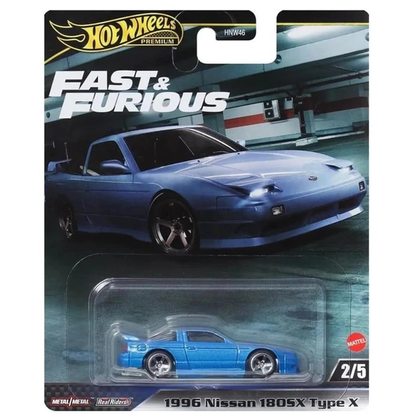 Hot Wheels Fast-Furious Premium Araba 1996 NISSAN 180SX TYPE X HNW46-HVR62 - 6