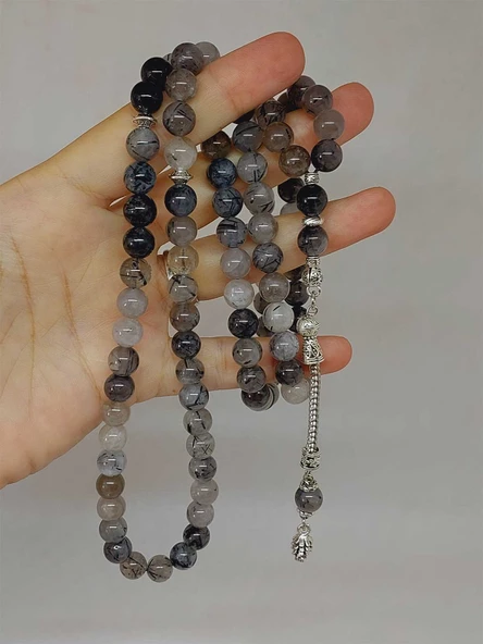 Rutil Kuvars (Beril) Taşı 99luk Tesbih 8mm (54334) - Resim 5