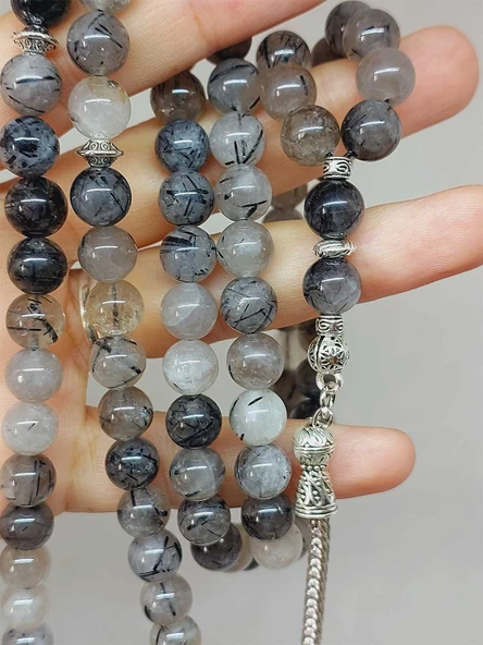 Rutil Kuvars (Beril) Taşı 99luk Tesbih 8mm (54334) - Resim 2