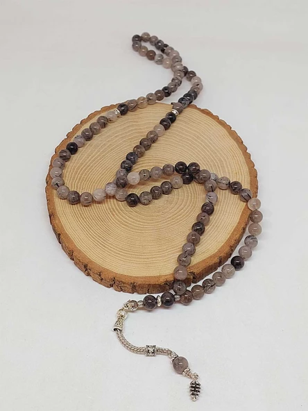 Rutil Kuvars (Beril) Taşı 99luk Tesbih 8mm (54334) - Resim 4